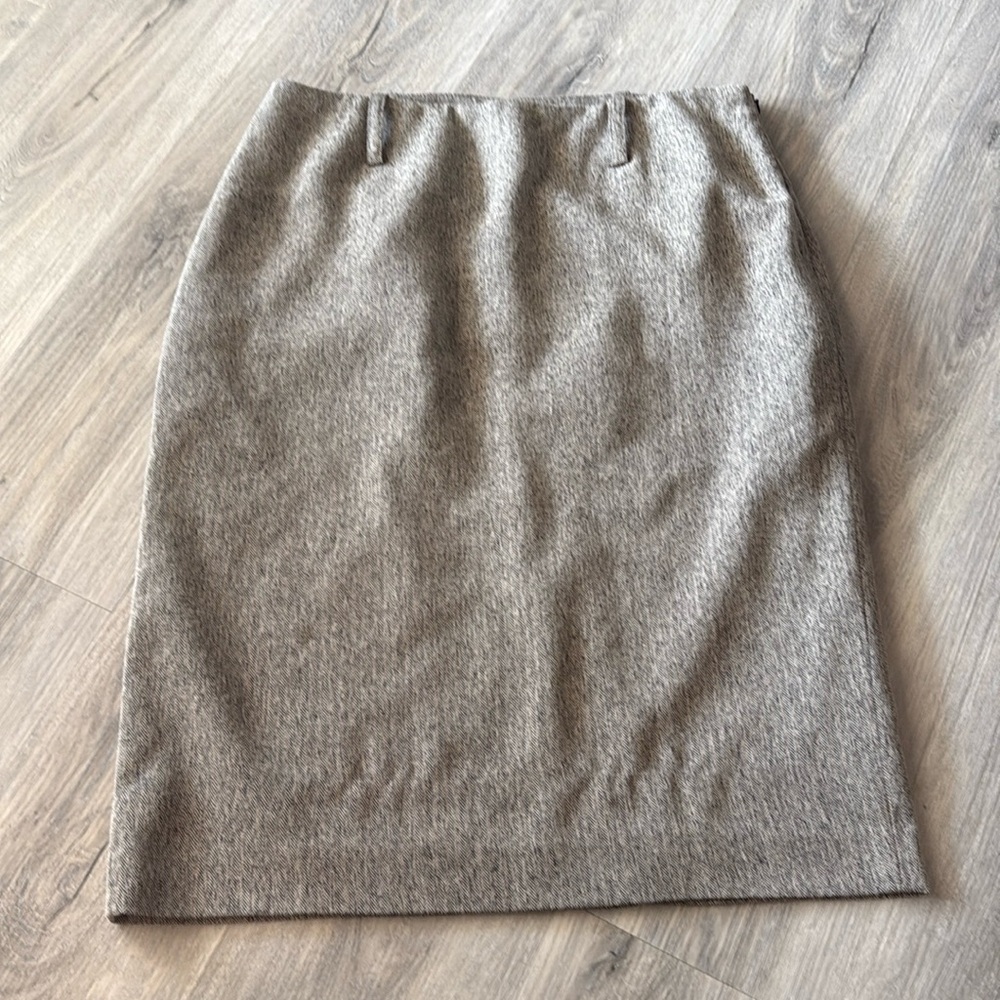 Anne Klein Gray Pencil Skirt Knee-Length Work size 10
